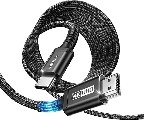 JSAUX USB C auf HDMI Kabel 5M, 4K@60Hz für iPhone 17, MacBook, S25, Schwarz