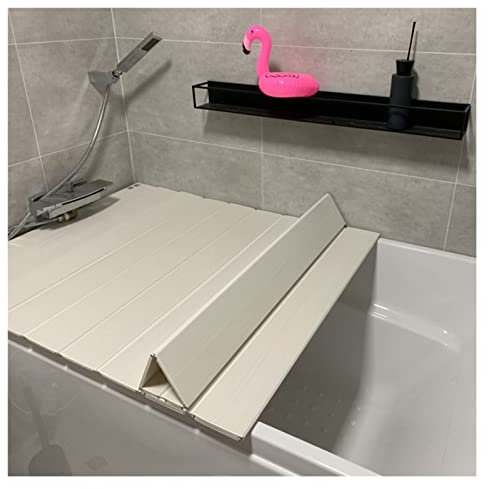 ZGSYH Faltbare Badewannenabdeckung, Faltbarer Badewannendeckel aus PVC, 0,6 cm, staubdicht, wasserdicht, faltbar, for das Spa-Erlebnis im Badezimmer zu Hause (Size : 106cm*75cm*0.6cm)