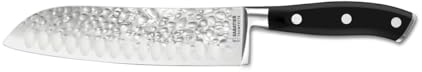 SABATIER TROMPETTE Carbon - Couteau santoku 18 cm martelé avec protection de lame