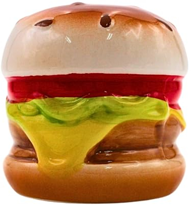Dekohelden24 Keramik Spardose als Hamburger - Cheeseburger - Burgerspardose - Saving-Box, Größe L/B/H: ca. 10 x 10 x 10 cm