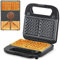 Croque Monsieur 3 en 1 [Grill, gofre, aparato de cocción, placas extraíbles antiadherentes, 750 W, indicadores LED, sin BPA, negro