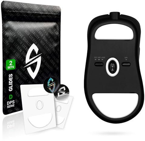 SensoryBoost DPS Glides (set da 2) per BenQ Zowie EC1/2, EC1/2-A, EC 1/2/3-C – Ultra veloce, arrotondato, basso attrito, durevole – Piedini di ricambio per mouse, pattini – Accessori per aggiornamento