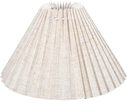 Ronyme Pantalla Plisada para lámpara de Mesa, Ligera, nórdica, extraíble, de Repuesto, para mesita de Noche y Comedor, 39 Pliegues
