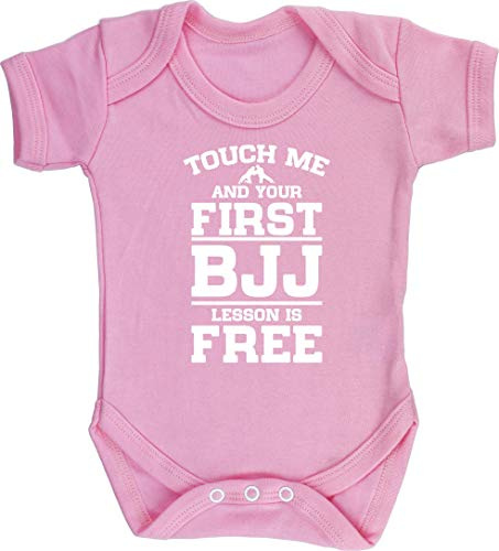 Hippowarehouse Touch me and your first BJJ lesson is free baby vest bodysuit (short sleeve) boys girls