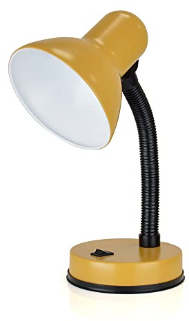 HOMELIFE 35w 'Classic' Flexi Desk Lamp with Versatile Flexible Neck - Integral On/Off Switch - Approx. 34cm Height - L958MS - English Mustard