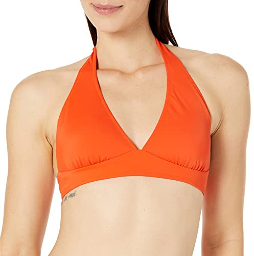 Amazon Essentials Mujer Top de Bikini con Tirantes, Escote Halter y Soporte Ligero (Disponible en Tallas Grandes)