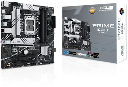 ASUS PRIME B760M-A-CSM Business Mainboard Sockel Intel LGA 1700 (Intel B760, mATX, DDR5 Speicher, 2x PCIe 4.0 M.2, Aura Sync)