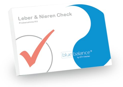blue balance® Leber Nieren Test | Probenahme-Kit | Selbsttest für Zuhause | Gesundheitstest | mit Laboranalyse