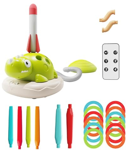 Jouet De Jeu Toss Ring, Lancement De Fusées Piétinées - Saut Musical, Lancement, Lancement De Fusées Dinosaur,Jeux De Pratique De Vitesse Et D'Agilité Amusants Jeux De Sport Pour Intérieur Et