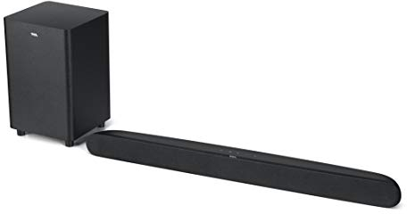 TCL TS6110, Soundbar per TV con Subwoofer Wireless, Bluetooth (32-inch Speaker, Dolby Audio, HDMI ARC, Montaggio a parete, Telecomando, tre modalità di suono), Nero, 240w