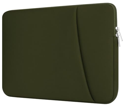 HEDUGO Funda para Portátil con Bolsillo para Accesorios con Cremallera Compatible con HP DELL ASUS de 15,6 Pulgadas Funda Ordenador Portatil Acolchada para Portátil/Chromebook de 15,6”