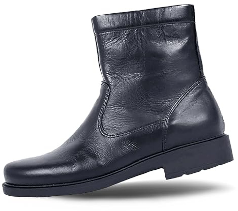 Generico Stivaletti in Vera Pelle per Uomo, Patrizia Azzi, Linea Arizona Art.90299 100% Made in Italy (Pelle Nera, Sistema Taglie Calzature EU, Adulto, Uomo, Numero, Media, 42)