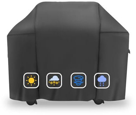 7106 Grillabdeckung für Weber Spirit 200 und 300 Serie Grills, Wetterfest Grill Abdeckung for Spirit II 300 Series, Heavy Duty 132CM Ersatz Abdeckhaube Gasgrill Uv-Beständige für Weber Spirit II E310