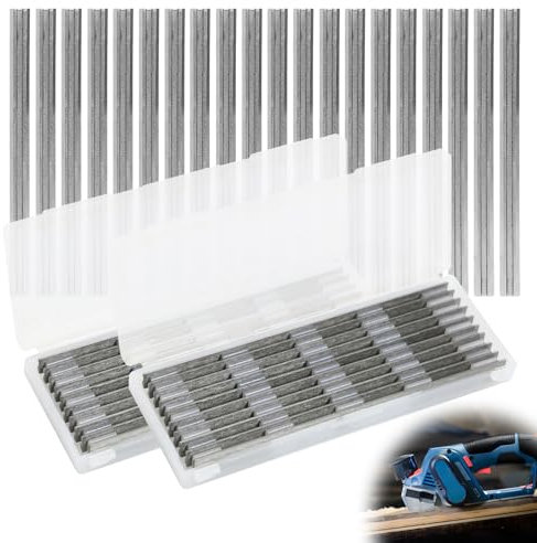 20 Piezas Cuchillas Cepillo Electrico, 82mm Cuchillo Reversible, Professional Cuchilla Para Maquinaria De Carpintería, Para Cortar Duras Blandas Tablero De Madera (82 x 5,5 x 1,2 mm)