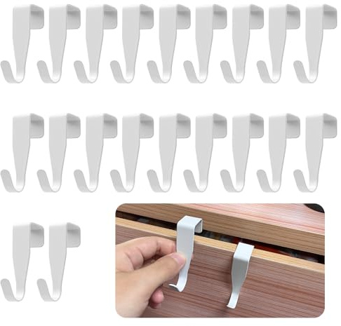 MIPIACE 20 Piezas Percha Puerta,Colgador Puerta,No requiere perforación,Perchero puerta,Gancho Puerta,Alta Capacidad de Carga Para Salas De Estar, Baños, Cocina (Blanco)