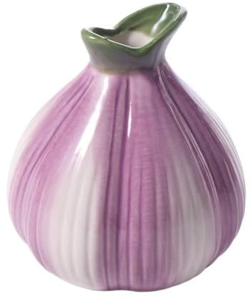 Hydroponic Flower Holder, Artistic Onion Vase, Desktop Ceramic Onion Shaped Vase Flower Pot Spice Sugar Bowl Office Ornaments(Purple)