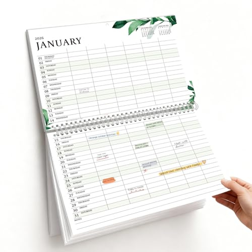 Family Calendar 2026 UK Family Planner,18 Month to View Wall Calendar,Jan 2026- Jun 2027 : Thick Paper & Easy to Use Home,Family, Student, Teacher Organizer