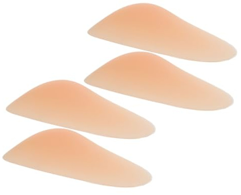 TOBBOMEY 4pcs Beige Silicone Knee Pads for Skateboarding Ice Skating Roller Sports Thickened Fall Protection with Adhesive Design Snug Fit Knee Stabilizers for Men Women Adults