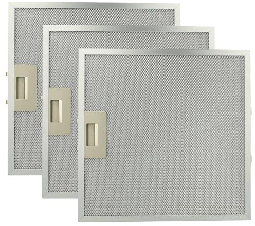 vhbw 3x filter metallfettfilter kompatibelt med Bauknecht DBR 6990 857441001010 Extraktorfläkt – 32 x 0,85 cm metall
