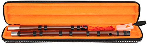 Generic Flauta de bambú C‑Key Kit de Montaje Dizi de Cuerpo en Relieve Dorado de Material Amargo Seco de para Principiantes, Rendimiento | Flauta de bambú de 26,8 para Entusiastas de la Música