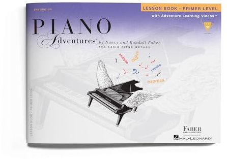 Piano Adventures: Lesson Book - Primer Level, 2nd Edition | Beginner Piano Method Book for Kids and Adults | Sheet Music for Learning Notes Rhythm and C 5-Finger Patterns | Faber Piano Teaching Book