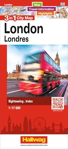 London/Londres: 3 in 1: Stadtplan, Reiseinformationen und Highlights!