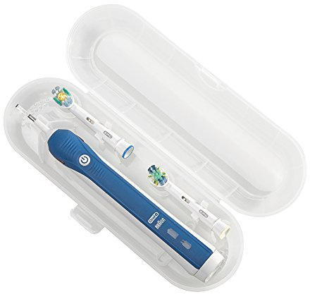 Nincha Elektrische Zahnbürsten-Etui Reise-Etui für Oral-B Elektrische Zahnbürste Serie, Platz für 1 Handstück und 2 Aufsteckbürsten, Transparent