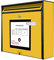 banjado® Burg-Wächter® Briefkasten mit Motiv Post Gelb/Briefkasten ohne Zeitungsfach 32x36x10 cm groß/Briefkasten mit Namensschild A4 Einwurf inkl. Montagematerial & 2 Schlüsseln