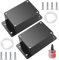 2 Piezas Cajas de Conexiones Estanca Exterior Electricas IP65, Caja de Derivación con Oreja Fija, Cajas de Proyectos Electrónica Plástico, Conexiones Cables Electricos Estancos (100X68X50MM, negro)