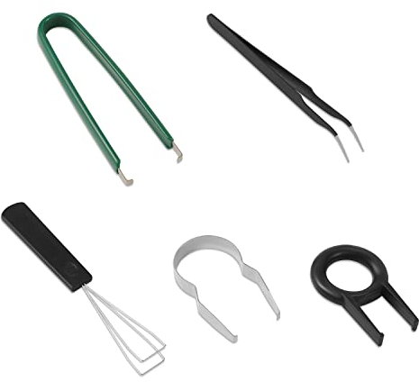 SAVITA Juego de 5 Piezas Extractor de Teclas, Extractor Teclas Mecánicas Extractor de Interruptor de Llave Kit Extractor de Teclas para Teclados Mecánicos Intercambiables en Caliente