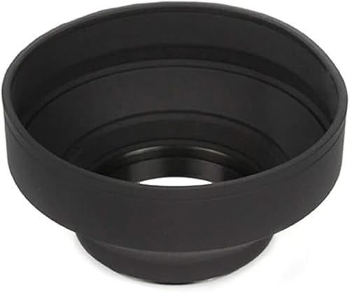 PARALUCE IN GOMMA 3 in 1 ripiegabile in gomma a 3 fasi per obiettivo 52 mm. COMPATIBILE CON CANON COMPATIBILE CON NIKON