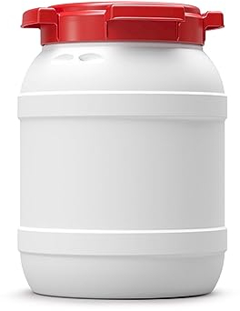 Lubrisolve Wide Neck 6 Litre Keg Plastic Waterproof Airtight Watertight Storage Keg Drum Barrel - UN Approved Open Top Jar