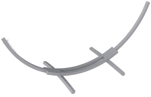 Outsunny 3(m) Wooden Hammock Stand, 1 Person Hammock Frame with Chain and Safety Buckles, Pine Wood Arc Stand for Garden, Patio, Outdoor and Indoor, Grey