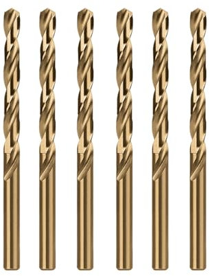 Misuyue 4.5mm/0.177 M35 Cobalt Drill Bits, 6pcs Metal HSS Twist Drilling Bit, Carbide Drill Bits suitable for Stainless Copper Plastic Hard Materials, Wood Drill Bit