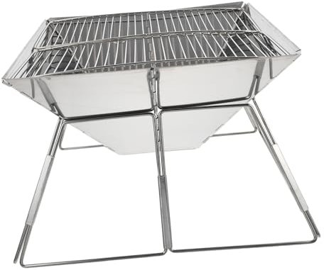 TOYANDONA 1 Pieza Barbacoa portátil parrilla de barbacoa plegable al aire interior máquina de parrilla suministros para barbacoa estufa de barbacoa Acero inoxidable