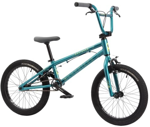 KHE Ravisher LL Bicicleta BMX de 18 pulgadas 2025 – Marco de aluminio – Affix Rotor – solo 8,6 kg – Street-Park Pumptrack – para niños de 125 – 145 cm – Turquesa