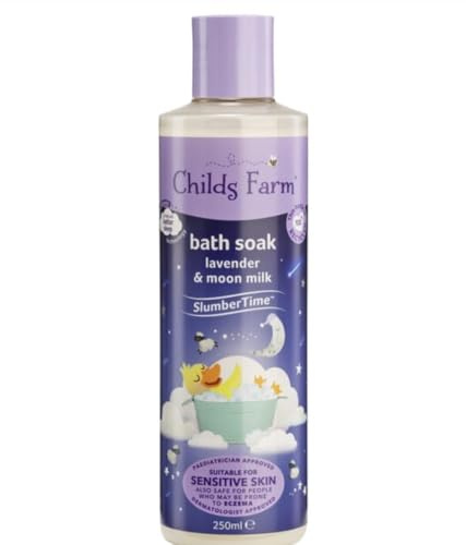 Childs Farm Slumber Time Bath Soak, Lavender & Moon Milk, 250ml, Sensitive Skin Formula