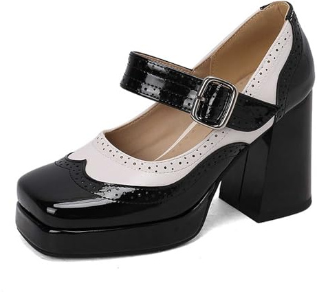 Zapatos tradicionales para mujer, elegantes y cómodos, tirolesas, zapatos de tacón alto, zapatos de baile con tacón, para Oktoberfest, Negro , 40.5 EU