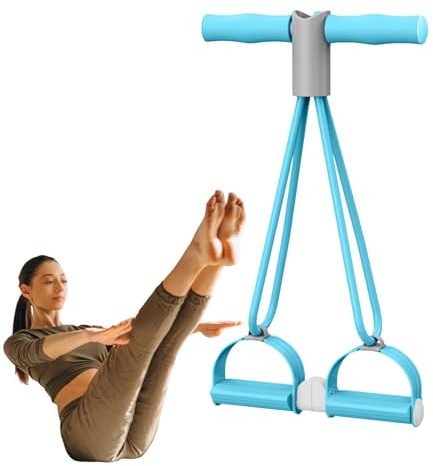 Bandas de estiramiento: extractor de tobillo de pedal, cuerda de tensión de ejercicio | Equipo de entrenamiento de adelgazamiento, dispositivo de entrenamiento abdominal, herramienta de acondicionamie