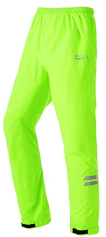 ROCKBROS Pantaloni Impermeabili da Ciclismo Uomo, Pantaloni Antipioggia per Bicicletta Sovrapantaloni Antivento e Traspirante, Abbigliamento Riflettente Sportivo per Escursionismo MTB Bici Running XXL