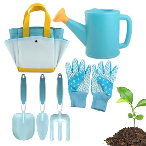 Outils De Jardinage pour - 6 Pièces Jouets Éducatifs et Ludiques | Gants de Jardinage pour - pour Jeu de Rôle : Creuser, Arroser, Grimper, Planter et Fleurs et Légumes au