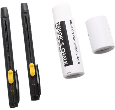 Aramox Lápices de Tiza para Coser, Marcadores para Tela de Plástico, Longitud Ajustable para Sastres, Ideales para Proyectos de Manualidades y Costura