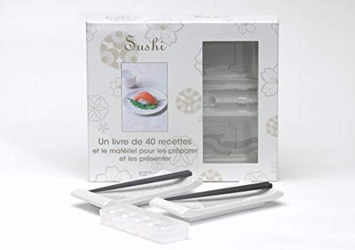 Sushi: Coffret composé d'un livre de 40 recettes et le matériel pour les présenter et les préparer