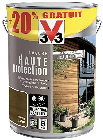 Lasure V33 Hp authentique 6 l, noyer