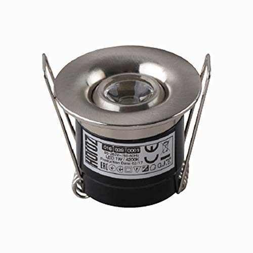 Mini LED Einbaustrahler Einbauleuchte Spot einbauspot Edelstahl Rahmen Schwenkbar 1.5 Watt COB inkl. LED Trafo 4200K Neutralweiß …