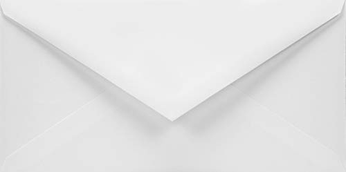 Netuno 100 weiße Briefkuverts DIN Lang 110 x 220 mm 120g Aster Smooth White Briefumschläge DL ohne Fenster für Gruß-Karten Hochzeits-Karten Einladungen Geburtstag Taufe