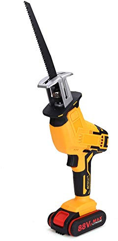 88V Sierra Reciprocante Sin Cable Recargable, 4 Cuchillas, Kit De Herramientas De Corte De Metal Para Carpintería Con Batería De Iones De Litio Sierra De Poda Ideal Para Hogar Y Jardín,1pcs battery