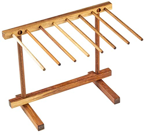 Tablecraft 11086 Pasta Drying Rack, 14.25-inch Height, Acacia Wood, Natural