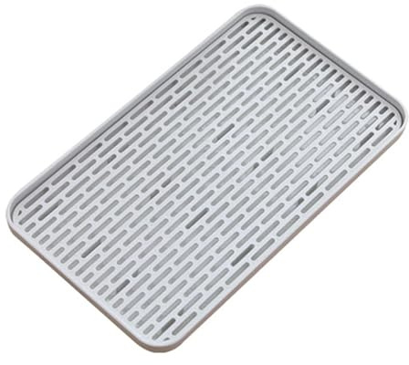 HONMEET Double Layer Bottle Drying Rack with Detachable Drain Tray Kitchen Countertop Organizer for Bottles Cups and Utensils 15.35X8.85X0.98In