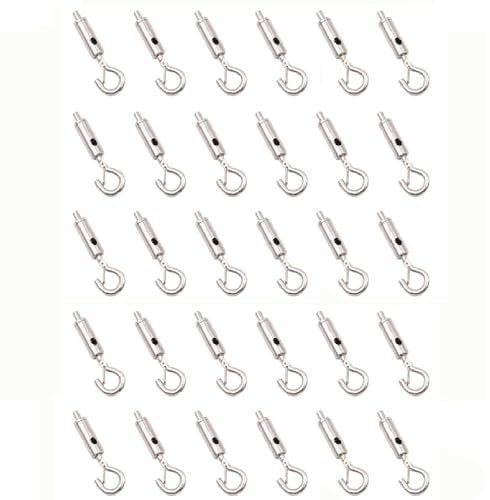 Gancho de alambre para colgar cuadros, 30 piezas de acero inoxidable ajustable, gancho para colgar cuadros, ganchos de alambre resistente para colgar marcos de fotos, lámparas, macetas (tipo A)
